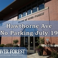 No Parking on Hawthorne between Thatcher and Forest - Monday, July 19