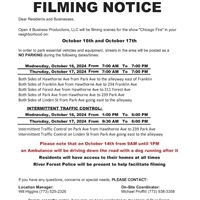 Chicago Fire Film Notice